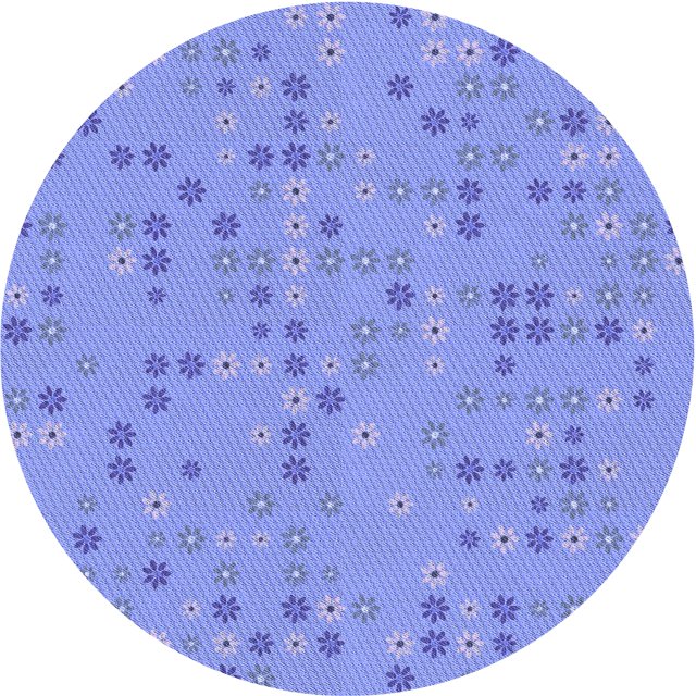 Ahgly Tapis Rond Lavable en Machine Intérieur Jour de Transition Bleu Ciel, 6 Pieds Rond