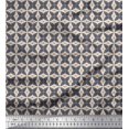 thumbnail image 1 of Soimoi Polyester Crepe Fabric Dot & Floral Small Decor Fabric Printed Yard 52 Inch Wide, 1 of 3