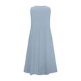 thumbnail image 4 of Timegard Robes d'Été pour Femmes Col Rond Ajusté Sans Manches Léger Décontracté Ample Robe avec Poches, 4 of 6