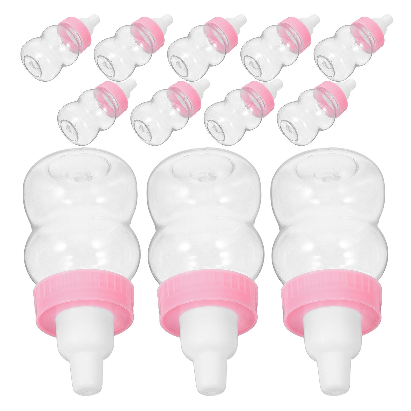 IFANLANDOR 12Pcs Baby Shower Baby Bottles Unique Design For Celebratory Events Multi Color Pet Plastic