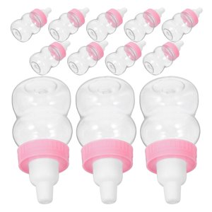 IFANLANDOR 12Pcs Baby Shower Baby Bottles Unique Design For Celebratory Events Multi Color Pet Plastic