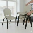 thumbnail image 5 of Lifetime Chaises Empilables Contemporaines pour Enfants, Lot de 4 (Crème), 5 of 5