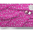 thumbnail image 3 of Soimoi Velvet Fabric Leaves & Magnolia Floral Fabric Prints By Yard 58 Inch Wide, 3 of 5