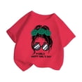 thumbnail image 3 of Hauts de Danse pour Enfants Filles T-Shirt Manches Longues Enfants Filles Mignon Graphique Imprimé Col Rond Manches Courtes Tee Été Décontracté T-Shirt Hauts, 3 of 5