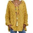 thumbnail image 1 of MAWCLOS Ladies Jumper Tops Winter Warm Sweater Solid Color Pullover Knitwear Work Long Sleeve Knitted Sweaters Dark Yellow XXL, 1 of 3
