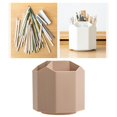 thumbnail image 3 of Multifunction Rotated Pen Holder 5 Slot Makeup Brush Desk Organizer - dark pink, 3 of 10