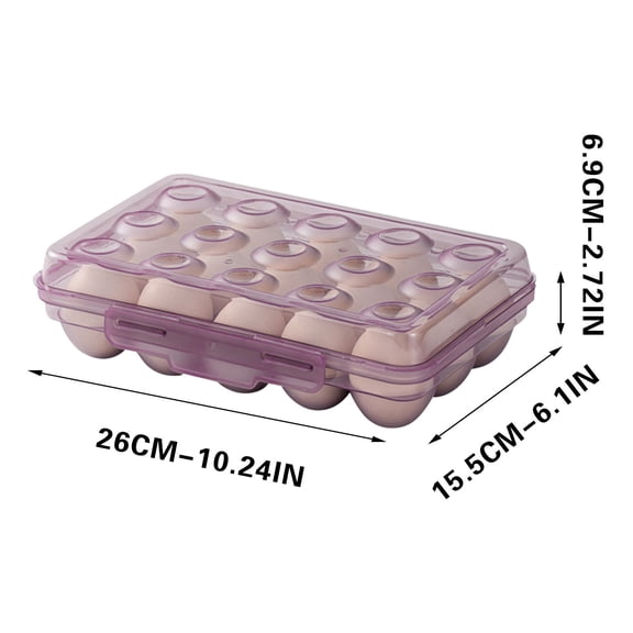 Boîte de Rangement pour Oeufs pour Réfrigérateur, Portable, Empilable, en Plastique de Qualité Alimentaire, Boîte de Rangement 30,5 Po x 21 Po x 6,9 cm