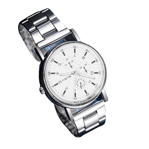Rinsvye Minimalist Stainless Steel Quartz Digital Analog Watch Men Men's Watch Perfect for Digital Analog Watch Men