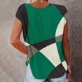 thumbnail image 3 of Blouses à Manches Courtes pour Femmes Mode Femmes Mode Manches Courtes Col Rond T-Shirt Imprimé Blouse Hauts Amples T-Shirts d'Été pour Femmes Hauts à Manches Courtes Femmes Blouse à Manches Courtes, 3 of 6