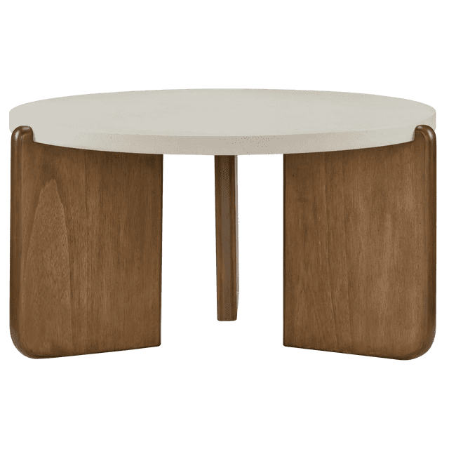 Bouclair Table Basse en Placage de Noyer Beige