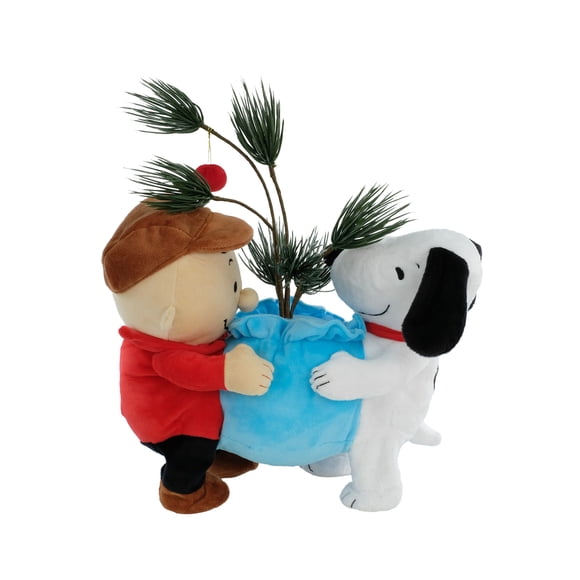 Peluche animada Peanuts Snoopy y Charlie Brown, camina y reproduce música