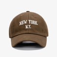 thumbnail image 2 of MIASHUI Toddler Baseball Hat Kids Boys Girls Letter Print Adjustable Cap,Coffee,2-8 Years, 2 of 6