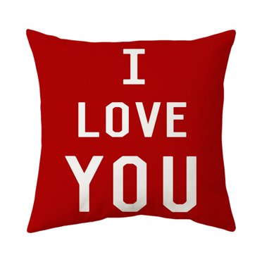 TopLLC Valentine's Day PillowCovers 18x18 Inch Cloth PillowCase Valentine's Day Decor For Sofa Couch Valentines Day Gifts