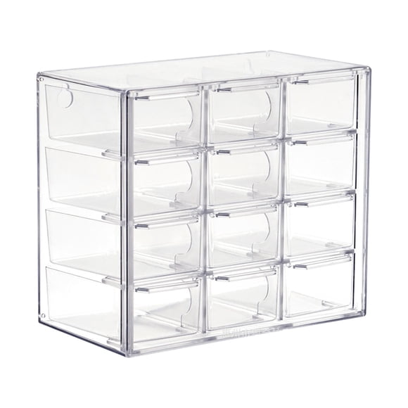 Mini Drawer Bead Organizer, Small Organizer with Drawers, Vanity Desktop Storage 12 Drawers