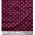 thumbnail image 1 of Soimoi polyester Crepe Fabric Dot & Paisley Printed Fabric 1 Yard 42 Inch Wide, 1 of 1