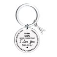 thumbnail image 4 of Creative DIY To My Son Stainless Steel Last Name 26 Letter Keychain 2.5x2.5cm, 4 of 8