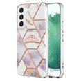 thumbnail image 1 of Samsung Galaxy S22 Plus Case Diamond Platinum Collection Hybrid Bumper Protective Phone Case, Soft, Sleek Protection, Slim Design, Matte Finish - Pink Crown, 1 of 5