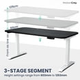 thumbnail image 2 of MotionGrey - Bureau Assis-Debout à Double Moteur avec 4 Réglages de Mémoire, Table d'Ordinateur Réglable Assis-Debout pour la Maison, le Bureau et le Jeu - Dessus Blanc 47 Pouces x 24 Pouces Cadre Noir, 2 of 8