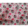 thumbnail image 4 of oneOone Silk Tabby Pink Fabric Skull Sewing Material Print Fabric By The Yard 42 Inch Wide, 4 of 4