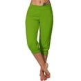 thumbnail image 1 of Timegard Womens Sweatpants Capri Pants Cinch Bottom Solid Color Cropped Joggers Workout Pants with Pockets, 1 of 6