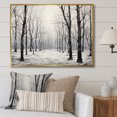 thumbnail image 1 of Designart Trees Oversized framed wall art decor, Tree Gold framed wall art, Grey Forest Woods , Grey Traditional Gold framed wall art, 32x24 inches Gold Frame, 1 of 5