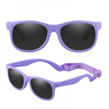 Lunettes de Soleil Polarisées pour Bébé Protection UV400 avec Sangle Ajustable