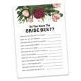 thumbnail image 2 of Inkdotpot 50-PackFloral GreeneryHow Well Do You Know The Bride Bridal Shower Bachelorette PartyGameWho Know The Bride Best ActivityCards, 2 of 7