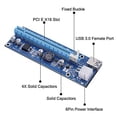 thumbnail image 4 of Transemion 2021 PCI-E Riser 6-pin with LED Lights Crypto Mining Card 1x TO 16x PCI-E RISER Blue 1M 1Set, 4 of 6