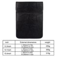 thumbnail image 3 of Walson Laptop Cover Waterproof PU Storage Sleeve Bag Notebook Computer Cover Replacement for MacBook, Black, 15.4 inch, 3 of 8