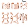 thumbnail image 2 of Ear Cuff Non Piercing 6PCS Stainless Steel Clip on Earring Ear Cartilage Clip, 2 of 10