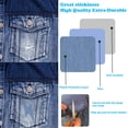 thumbnail image 4 of Clearance! Stationery Denim Iron On Jean Patches Inside & Outside Strongest Glue Assorted Shades of Blue Repair Decorating 2.75 Inch One Size Multi-Color, 4 of 7