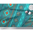 thumbnail image 2 of Soimoi Georgette Viscose Fabric Aztec Geometric Print Fabric by The Yard 42 Inch Wide, 2 of 3
