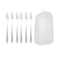 thumbnail image 1 of Dvruxg Stainless Steel Fruit Fork Set, Wooden Handle Tableware Utensils, Mini Dessert Picks for Parties & Home Dining Use, 1 of 5