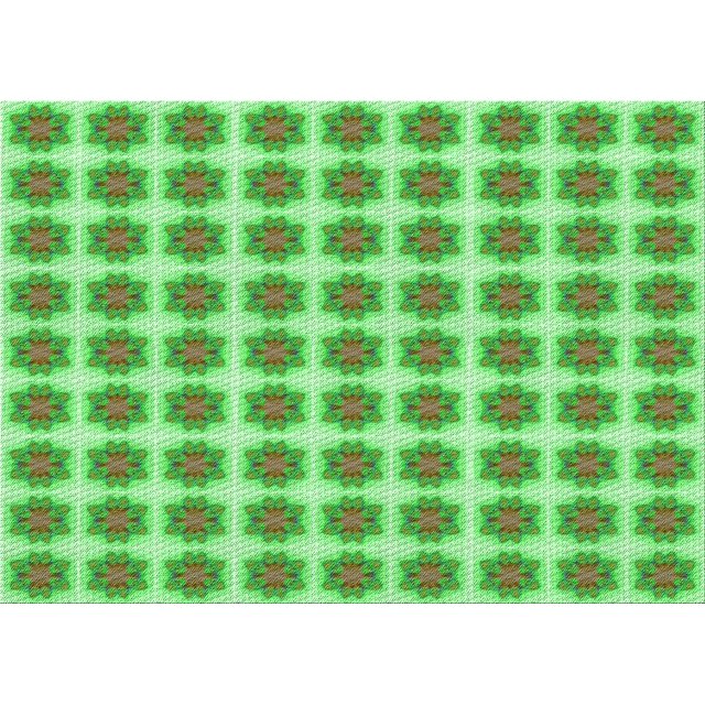 Ahgly Company Machine Washable Indoor Rectangle Transitional Dark Lime Green Area Rugs, 5' x 7'