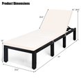 thumbnail image 3 of Topbuy Patio Rattan Lounge Chair Cushioned Chaise Height Adjustable, 3 of 5