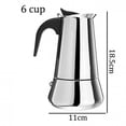 thumbnail image 4 of Stainless Steel Mocha Espresso Latte Percolator Stove Top Coffee Maker Pot Too, 4 of 9
