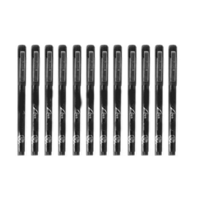 8 /12Pcs Calligraphy Brush Pen Set - Flexible Nibs for Hand Lettering, Sketching & Comic Art - Black Ink Artist Markers - Professional Drawing Tools for Beginners & Creatives, Cxui Paint Pen Black