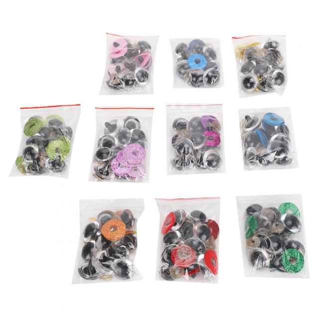 Craft Doll Eyes, Plastic Creative Solid Eyes, For Puppet Toy Stuffed Animals Dolls 16MM,18MM,20MM,24MM