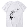 thumbnail image 5 of Pompotops T-Shirt Décontracté pour Femme à Col Rond d'Été Aguichant à Imprimé Coupe Régulière à Manches Courtes pour Femme Liquidation, 5 of 5