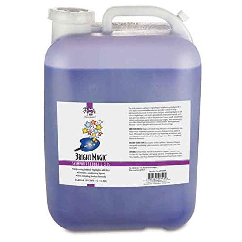 Pet Shampoo Dog & Cat Grooming Bright Magic Gentle Cherry Scented Choose Size (5 Gallon)