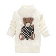 thumbnail image 1 of Pull d'Hiver pour Garçon Fille Ours Dessin Animé Tricoté Col Bas, 1 of 7