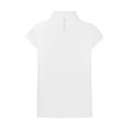 thumbnail image 4 of Birdeem Womens Spring Summer Solid Color Casual High Neck Top Cotton Linen Lace Blouses, 4 of 5