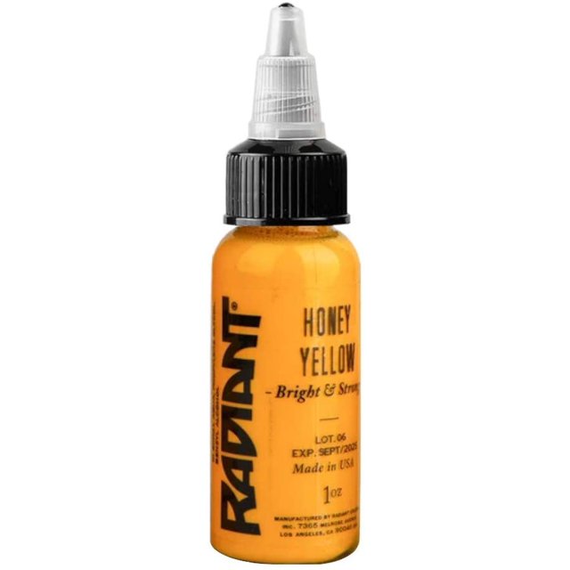 Radiant Colors Tattoo Ink - HONEY YELLOW 1oz