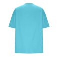 thumbnail image 4 of Plebaso T-Shirts Surdimensionnés pour Femmes 2025 Manches Courtes Hauts Amples Col Rond Décontracté Uni T-Shirts Basiques pour Femmes, 4 of 5