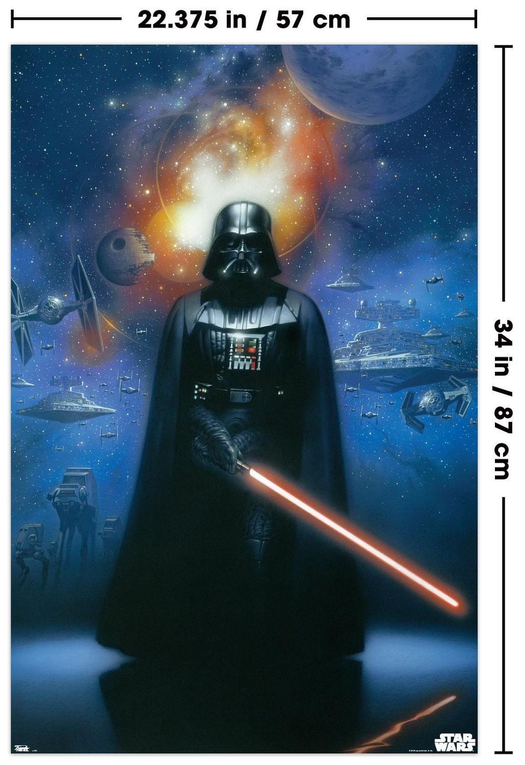 Star Wars: Saga - Vader in Space Wall Poster, 22.375" x 34"