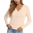 thumbnail image 4 of Erwazi Cardigan Sweaters for Women Fall Trendy Button Down Open Front Lightweight Cardigans, 4 of 7