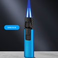 thumbnail image 1 of HLONK Windproof Blue Flame Butane Torch Lighter with Adjustable Flame Settings  Refillable Alloy Body  Ceramic Heat Insulation & Fire Lock  1300°C Max Temperature  Compact 96x23x17mm Des, 1 of 2