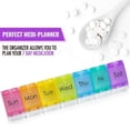 thumbnail image 4 of MEDca 7-Day Pill Organizer, Push Button Open, Weekly Pill Box, Plastic, 4 of 8