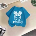 thumbnail image 2 of Chemises pour Bébé Fille Grandes Tailles Enfants Filles Imprimé Graphique Mignon Col Rond Manches Courtes T-Shirt Décontracté d'Été, 2 of 4
