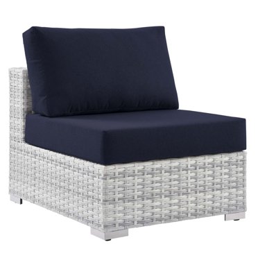Modway Convene Outdoor Patio Furniture Glider Chair, Light Gray